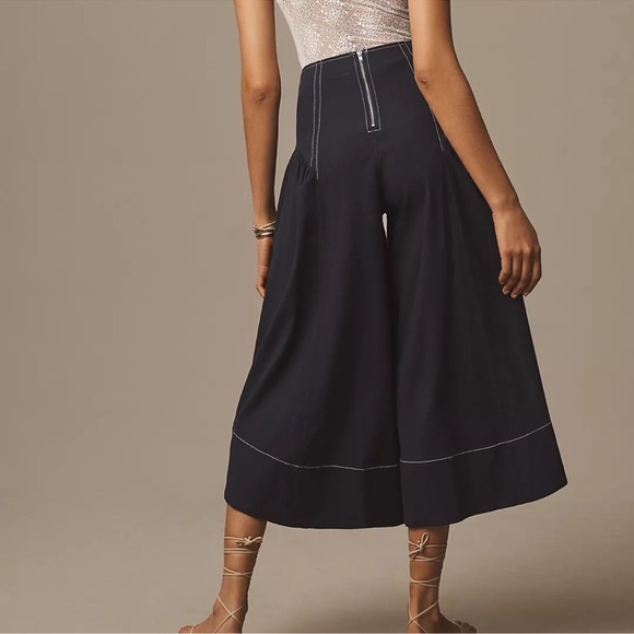 ANTHROPOLOGIE EXTENDED WAIST WIDE LEG LINEN PANTS SIZE 2T, 16T MSRP $138.00 NWT - Picture 2 of 10